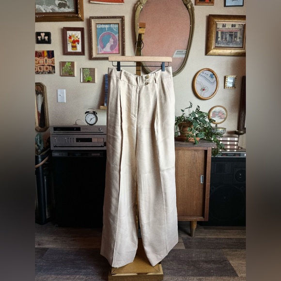 Reiss Hollie Wide Leg Linen Trouser